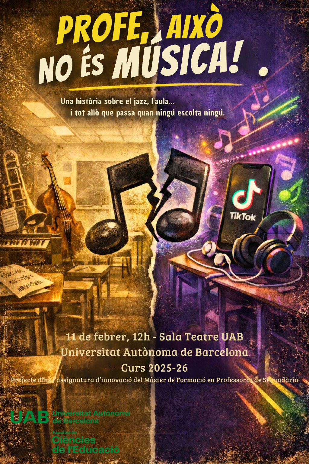 Cartell Profe, això no és música